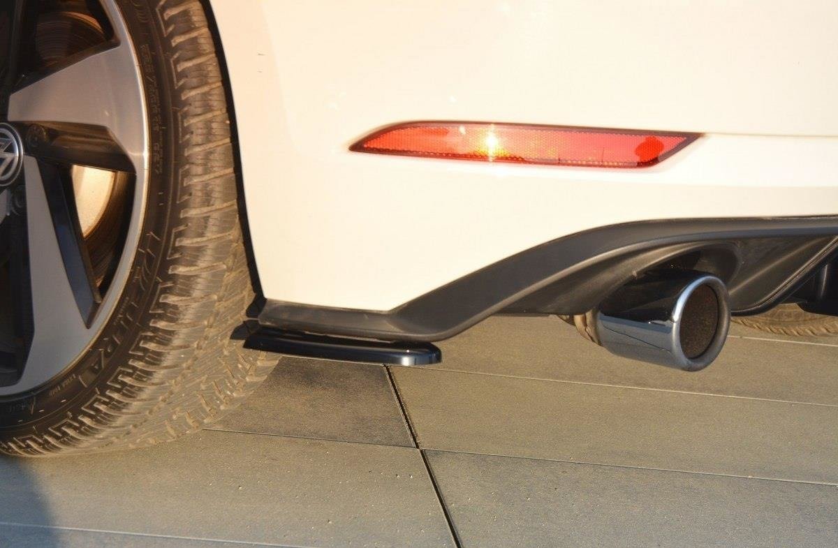 Heck Ansatz Flaps Diffusor für VW GOLF 7 GTI FACELIFT schwarz matt