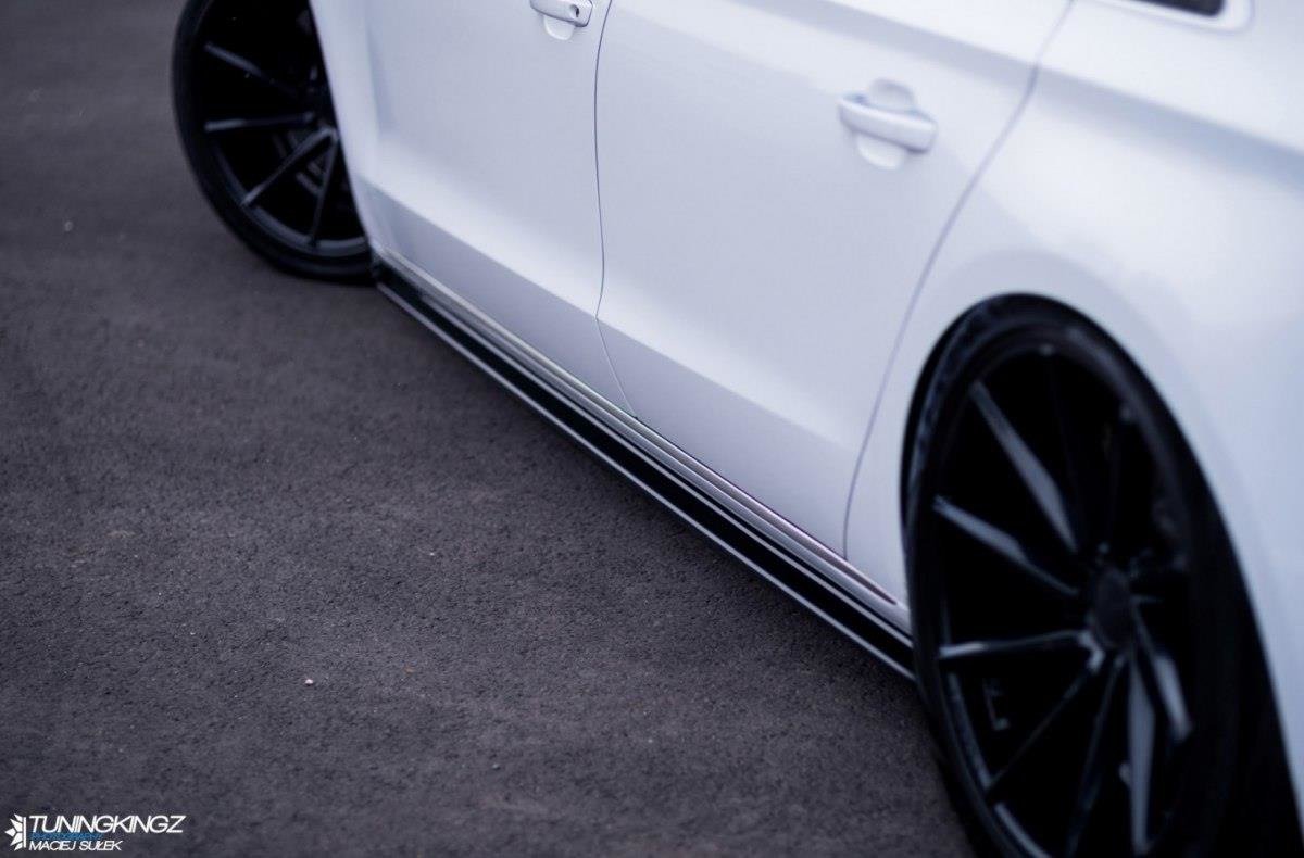 Seitenschweller Ansatz für Audi A8 D4 schwarz matt