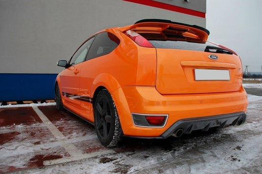 Heck Ansatz Flaps Diffusor für FORD FOCUS MK2 ST VORFACELIFT nur mit Diffusor Heck Ansatz für schwarz matt