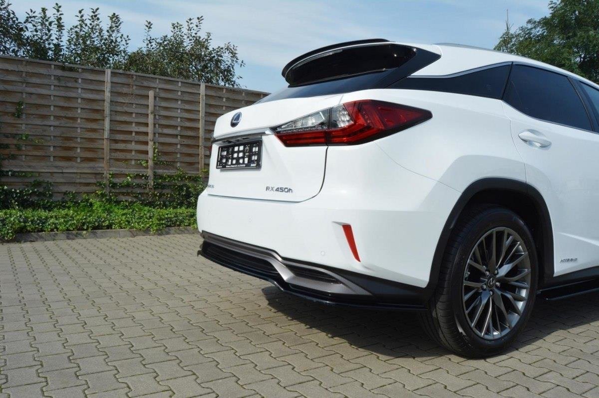 Mittlerer Diffusor Heck Ansatz für Lexus RX Mk4 H  schwarz Hochglanz
