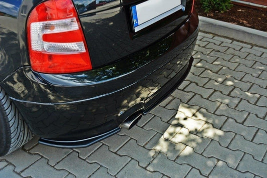 Hinten Splitter Skoda Fabia RS Mk1 schwarz Hochglanz