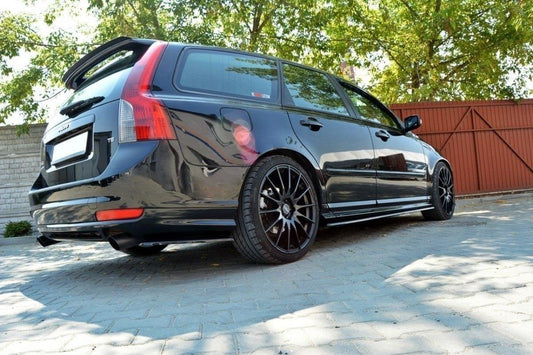 Seitenschweller Ansatz für VOLVO V50F R-DESIGN schwarz matt
