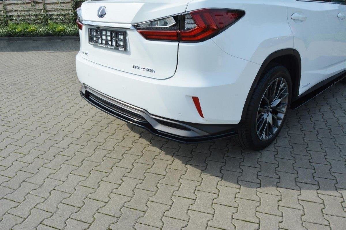 Mittlerer Diffusor Heck Ansatz für Lexus RX Mk4 H  Carbon Look