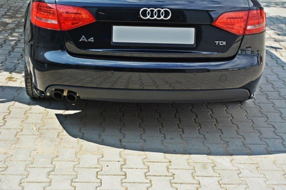 Heck Ansatz Flaps Diffusor für Audi A4 B8 Carbon Look