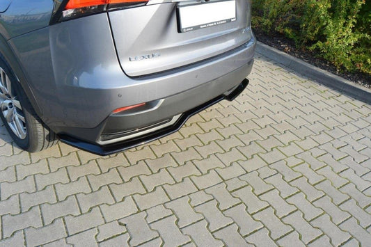 Mittlerer Diffusor Heck Ansatz für Lexus NX Mk1 H  Carbon Look