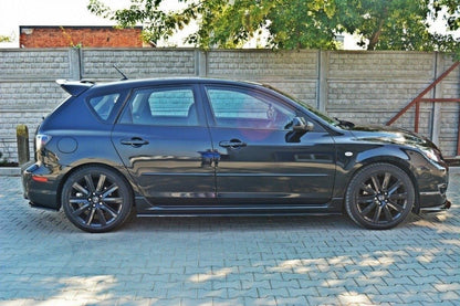 Seitenschweller Ansatz für MAZDA 3 MPS MK1 (vor Facelift) schwarz Hochglanz