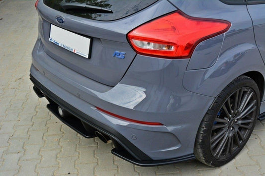 Mittlerer Diffusor Heck Ansatz für Ford Focus RS Mk3 schwarz Hochglanz
