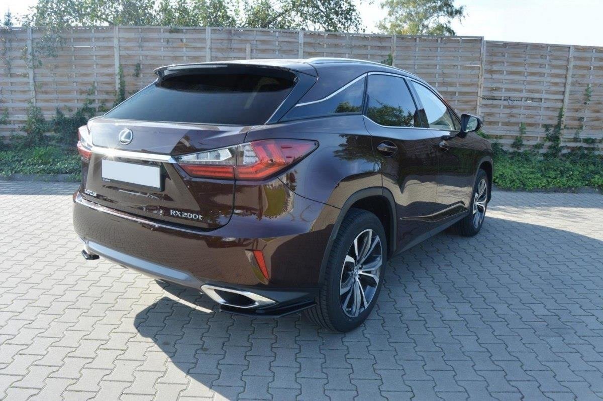 Heck Ansatz Flaps Diffusor für Lexus RX Mk4 T Carbon Look