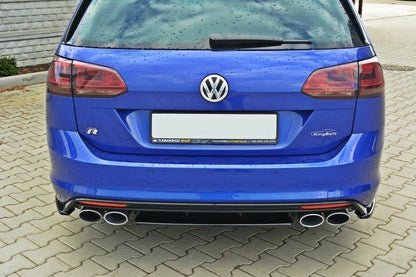 Mittlerer Diffusor Heck Ansatz für VW GOLF 7 R VARIANT  schwarz Hochglanz