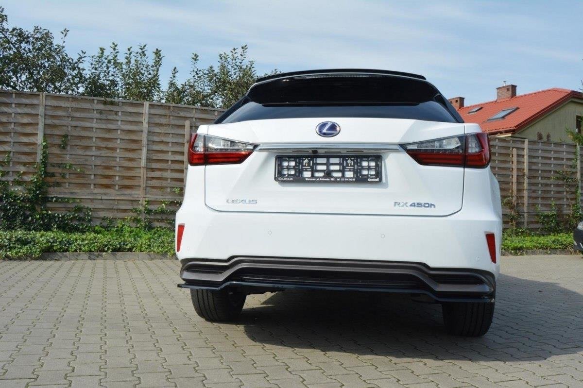 Mittlerer Diffusor Heck Ansatz für Lexus RX Mk4 H  schwarz Hochglanz
