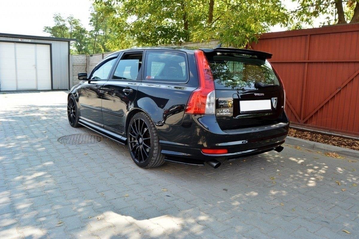 Seitenschweller Ansatz für VOLVO V50F R-DESIGN schwarz matt