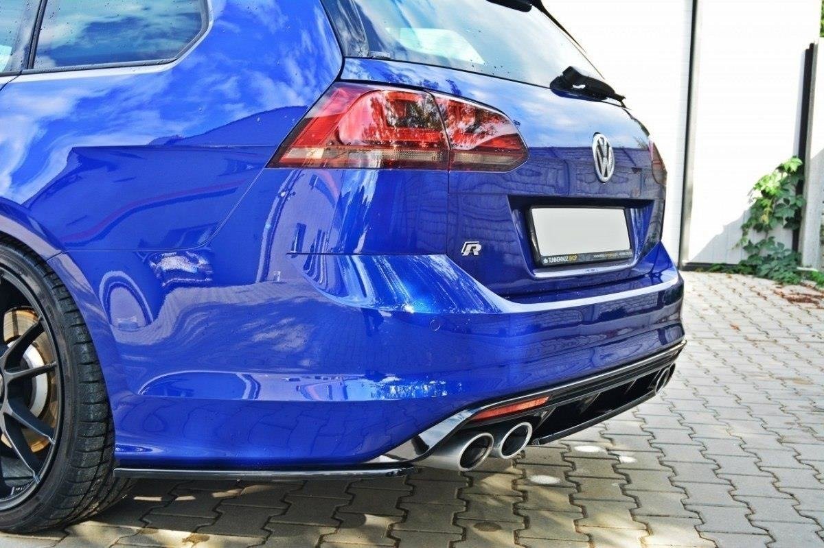 Mittlerer Diffusor Heck Ansatz für VW GOLF 7 R VARIANT  schwarz Hochglanz