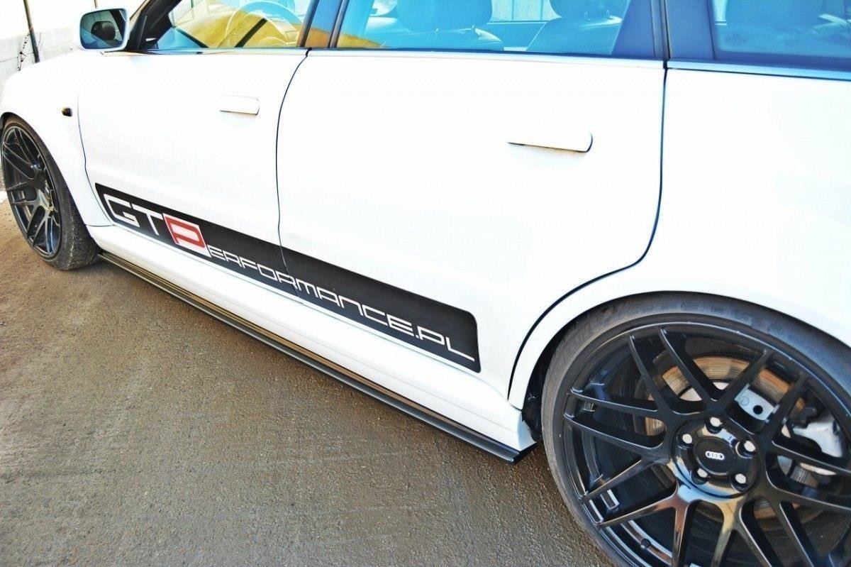 Seitenschweller Ansatz für AUDI RS4 B5 schwarz matt