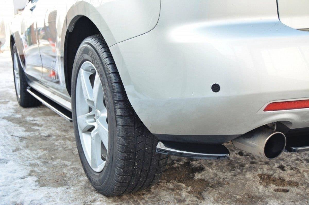 Heck Ansatz Flaps Diffusor für MAZDA CX-7 schwarz Hochglanz