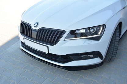 Front Ansatz V.2 für Skoda Superb Mk3 schwarz Hochglanz