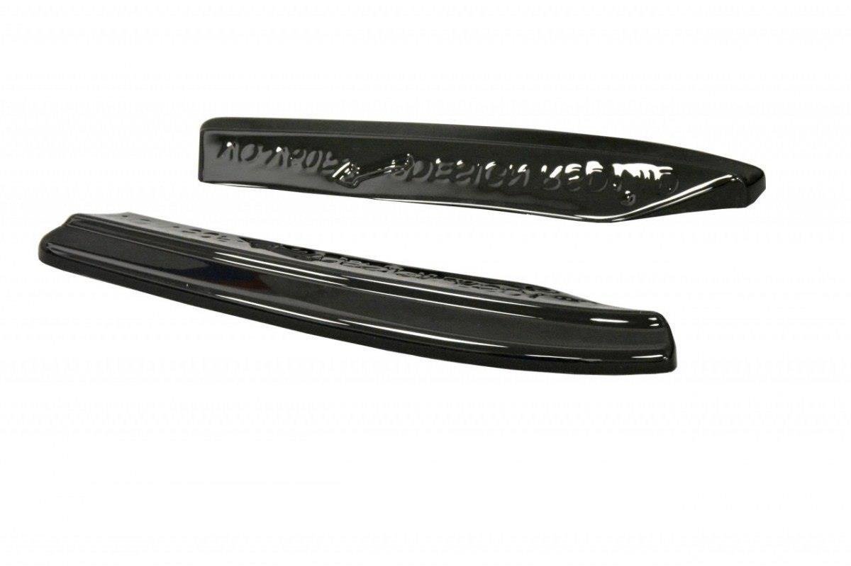 Heck Ansatz Flaps Diffusor für VOLVO V50F R-DESIGN schwarz matt