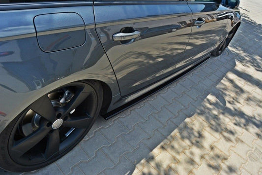 Seitenschweller Ansatz für Audi S6 / A6 S-Line C7  Carbon Look