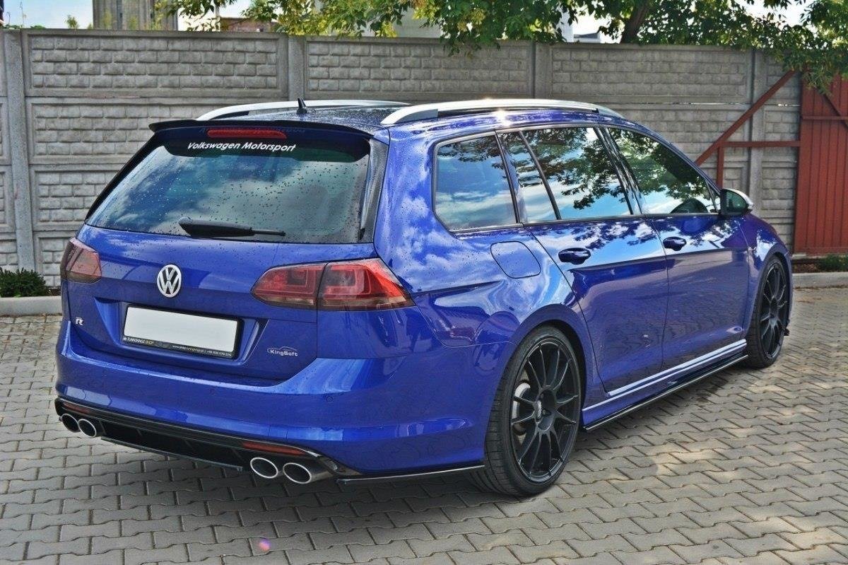 Mittlerer Diffusor Heck Ansatz für VW GOLF 7 R VARIANT  schwarz Hochglanz
