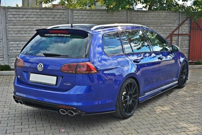 Mittlerer Diffusor Heck Ansatz für VW GOLF 7 R VARIANT  schwarz Hochglanz