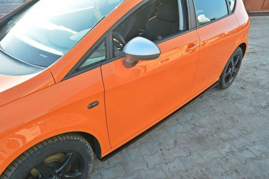Seitenschweller Ansatz für SEAT LEON MK2 CUPRA / FR  schwarz matt