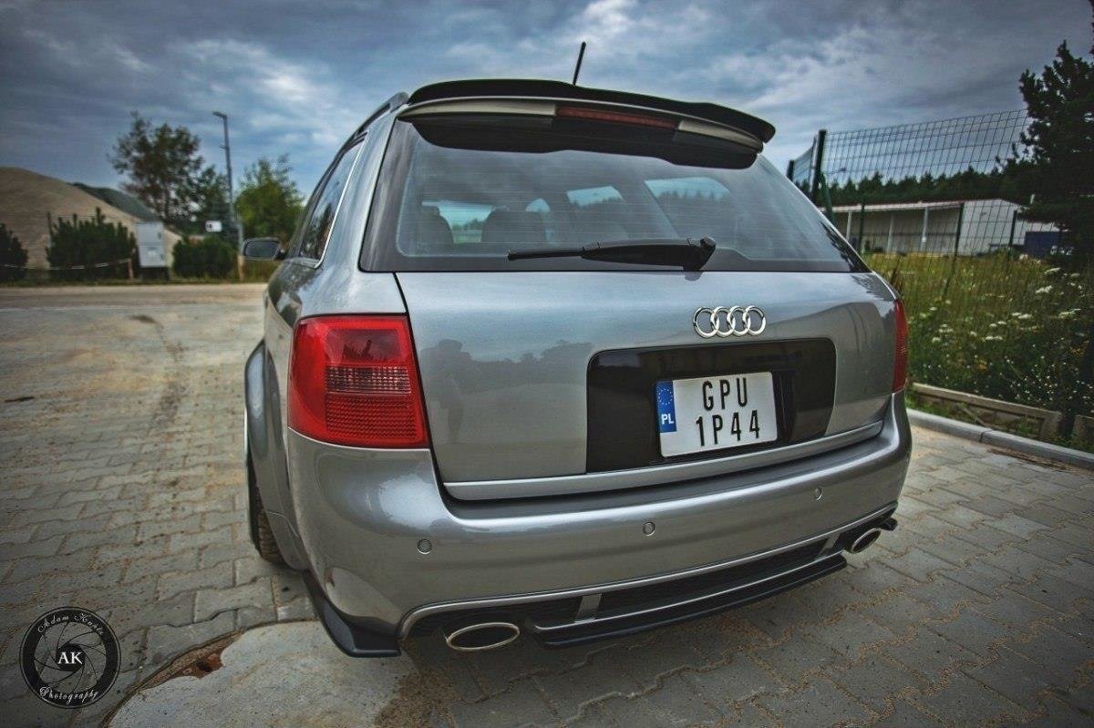Heck Ansatz Flaps Diffusor für AUDI RS6 C5 AVANT schwarz matt