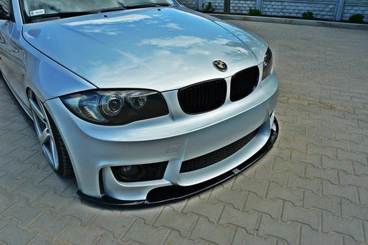 Front Ansatz für BMW 1er E87 M-Design schwarz Hochglanz