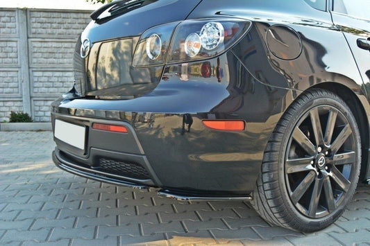 Heck Ansatz Flaps Diffusor für MAZDA 3 MPS MK1 (PREFACE) Carbon Look