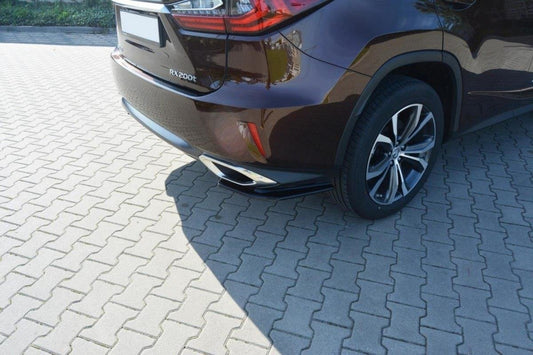 Heck Ansatz Flaps Diffusor für Lexus RX Mk4 T Carbon Look