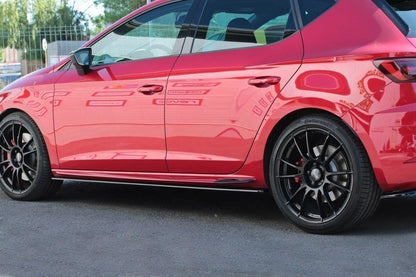 Seitenschweller Ansatz für v.2 Seat Leon Mk3 Cupra/ FR Facelift schwarz matt