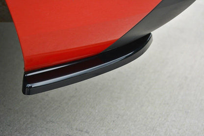 Heck Ansatz Flaps Diffusor für Skoda Rapid Spaceback schwarz matt