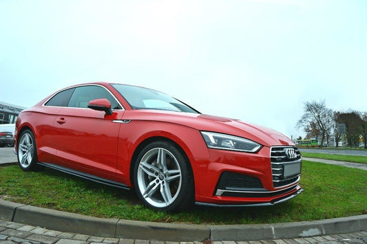 Front Ansatz V.2 für Audi A5 F5 S-Line schwarz Hochglanz