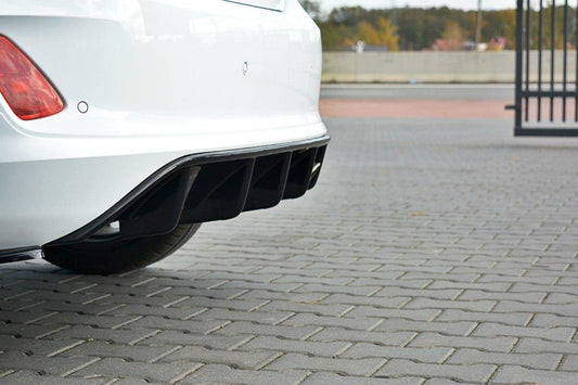 Diffusor Heck Ansatz für Ford Fiesta Mk8 ST-Line Carbon Look