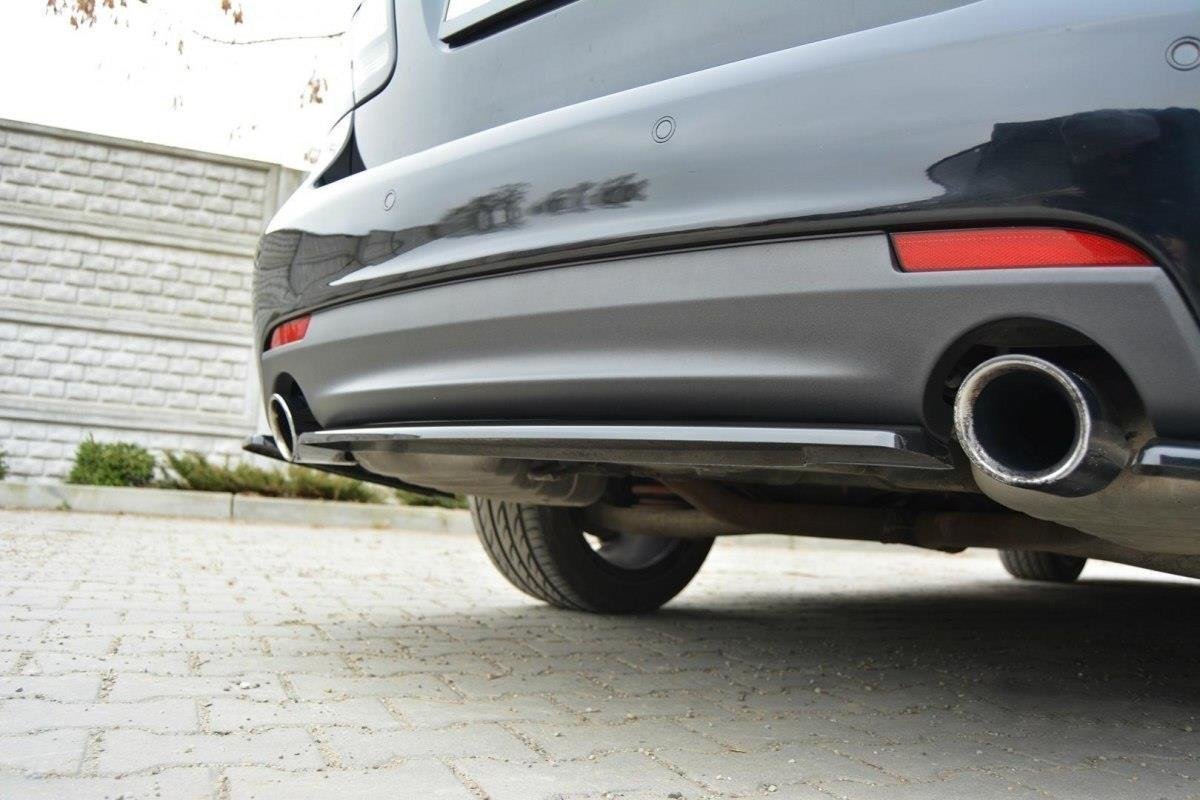 Mittlerer Diffusor Heck Ansatz für Saab 9-3 Aero Mk2 Facelift schwarz Hochglanz