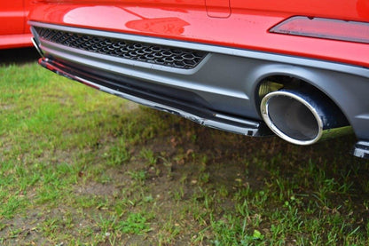Mittlerer Diffusor Heck Ansatz für Audi A5 F5 S-Line  Carbon Look