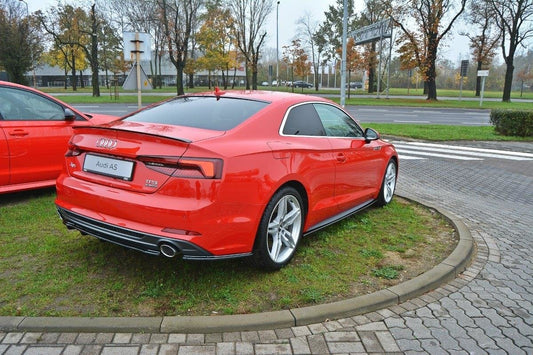 Seitenschweller Ansatz für Audi S5 / A5 S-Line F5 Coupe schwarz matt