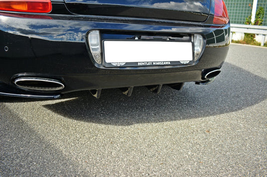 Diffusor Heck Ansatz für BENTLEY CONTINENTAL GT schwarz Hochglanz