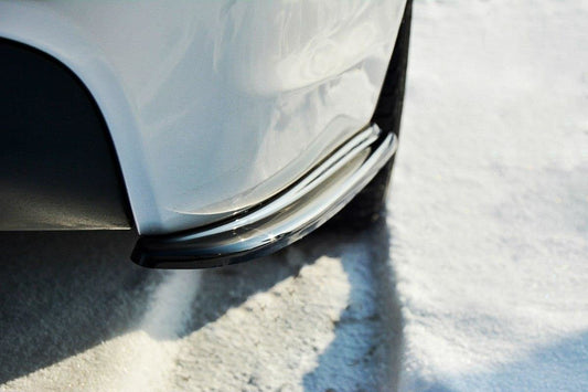 Heck Ansatz Flaps Diffusor für BMW 3er E90 M Paket Carbon Look