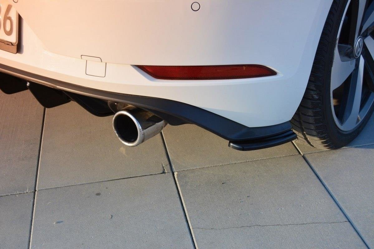 Heck Ansatz Flaps Diffusor für VW GOLF 7 GTI FACELIFT schwarz matt