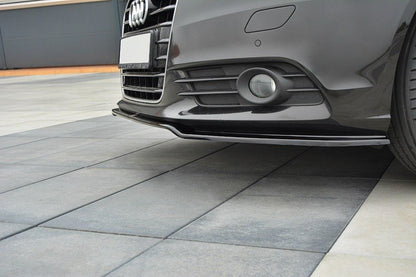 Front Ansatz V.1 für Audi A6 C7 schwarz Hochglanz