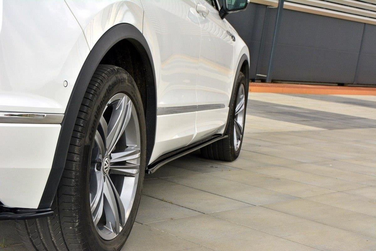 Seitenschweller Ansatz für Vw Tiguan Mk2 R-Line schwarz Hochglanz