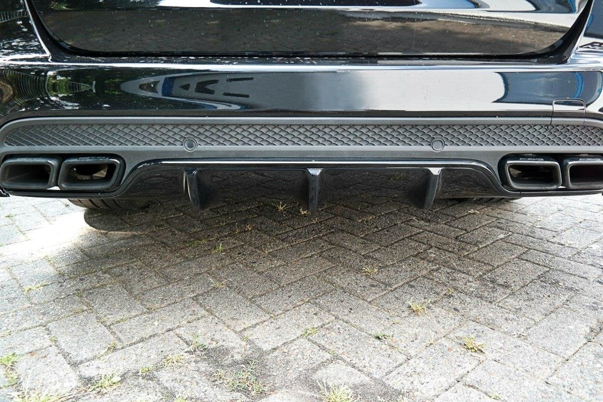 Diffusor Heck Ansatz für Mercedes C-Klasse S205 63 AMG Kombi Carbon Look