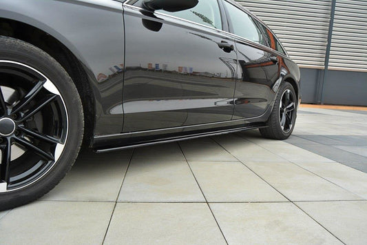 Seitenschweller Ansatz für Audi A6 C7 Carbon Look