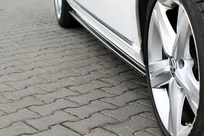 Seitenschweller Ansatz für Vw Passat B7 R-Line schwarz Hochglanz