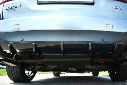Diffusor Heck Ansatz für Mazda 6 GJ (Mk3) Wagon schwarz Hochglanz