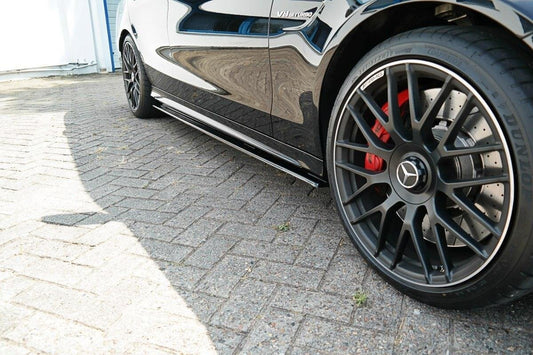 Seitenschweller Ansatz für Mercedes C-Klasse S205 63 AMG Kombi schwarz matt