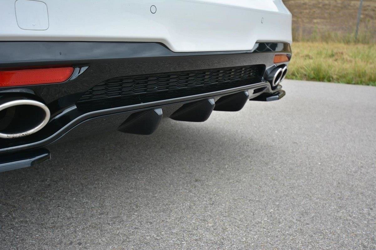 Diffusor Heck Ansatz für KIA STINGER GT schwarz Hochglanz