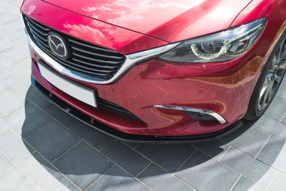 Front Ansatz V.1 für Mazda 6 GJ (Mk3) Facelift schwarz Hochglanz