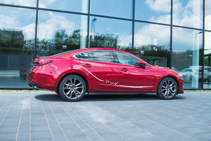 Seitenschweller Ansatz für Mazda 6 GJ (Mk3) Facelift schwarz matt
