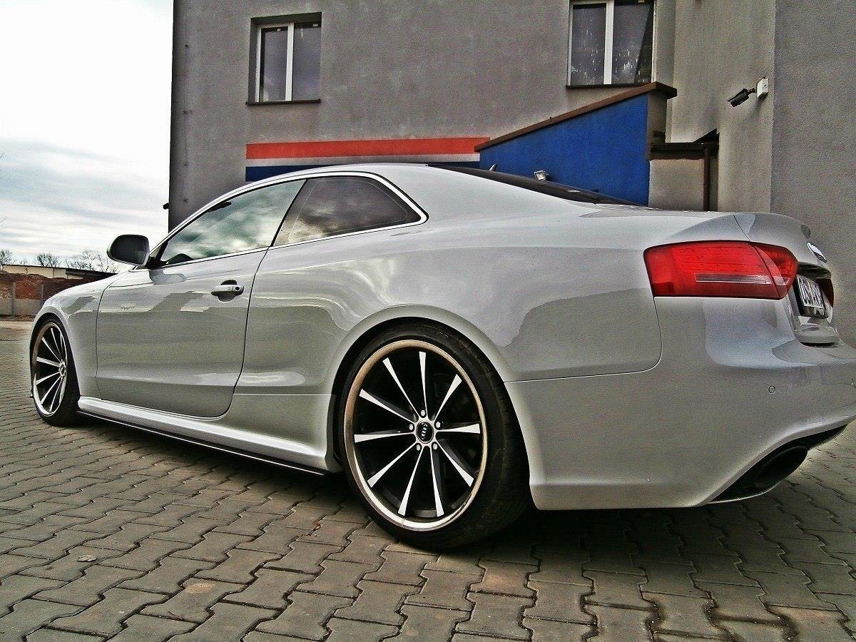 Seitenschweller Ansatz für Audi RS5 8T / 8T FL  schwarz Hochglanz
