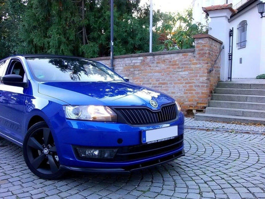 Front Ansatz V.1 für Skoda Rapid schwarz Hochglanz